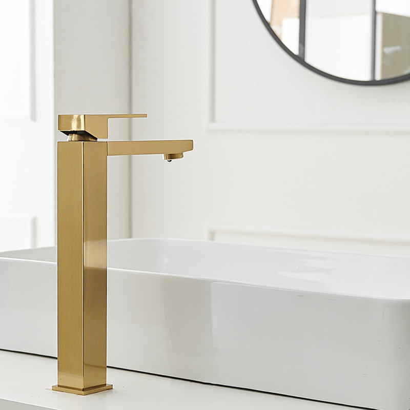 Single-Hole Single-handle Bathroom Faucet, Brushed Gold