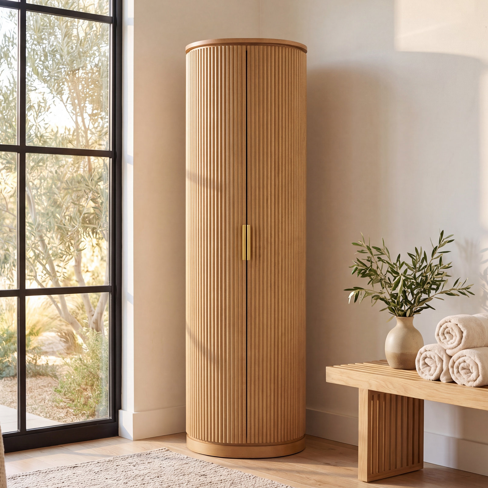 Nova Reeded Linen Cabinet