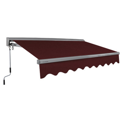 Classic Series 10'x8' Manual Hand-Crank Retractable Shade Awning
