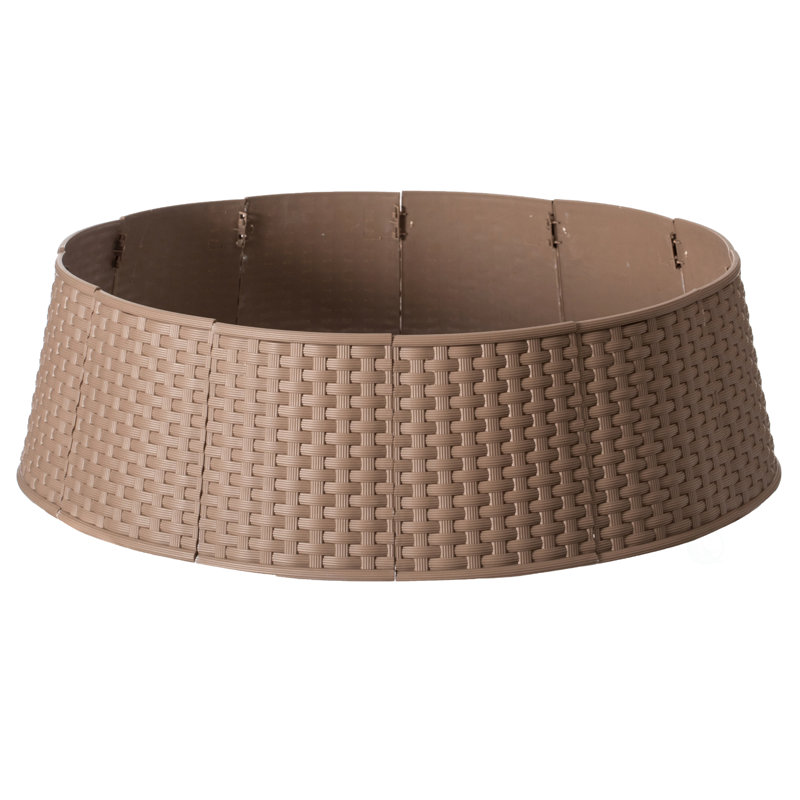 Large Brown Plastic Basket Weave Tree Skirt