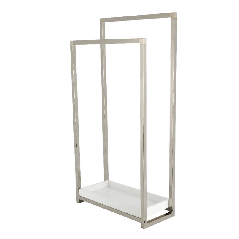 Kingston Brass Edenscape Freestanding 2-Tier Towel Rack, Polished Nickel