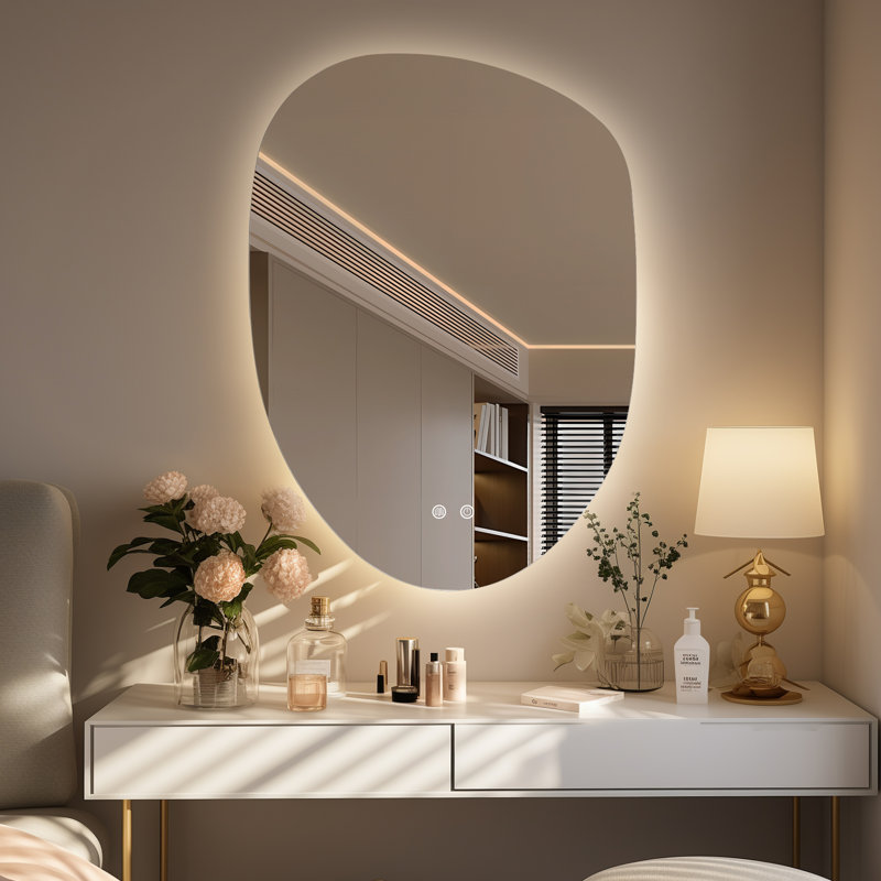LED Mirror for Bathroom – Vanity Mirror with Lights, Dimmable Touch Sensor, and Anti-Fog Function, 32" x 23"