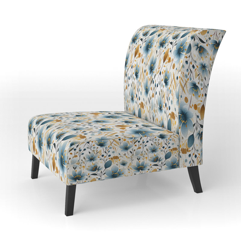 Fauteuil de chambre rembourré bleu Meadow