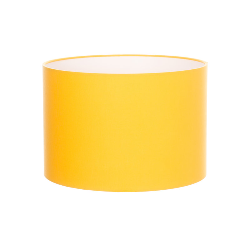 Cotton Drum Lamp Shade ( Screw On ), Sunshine Yellow, 30cm H x 50cm W x 50cm D