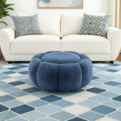 Stevie Upholstered Round Cocktail Ottoman