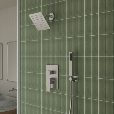 Dual-Function Shower Faucet Set, Pressure-Balanced Shower System with Handheld Spray