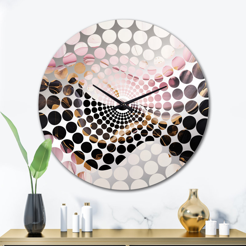Liyat - Horloge murale peinture abstraite, Grand