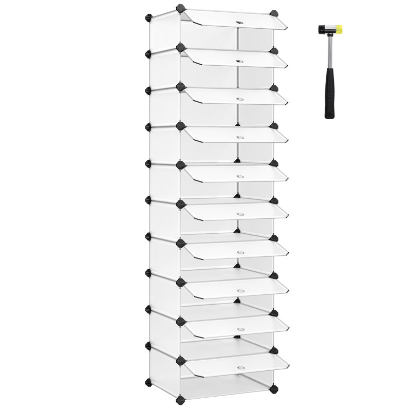 20 Pair Stackable Shoe Storage Box (Set of 10)