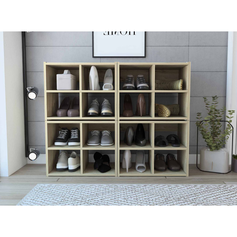 16 Pair Shoe Rack