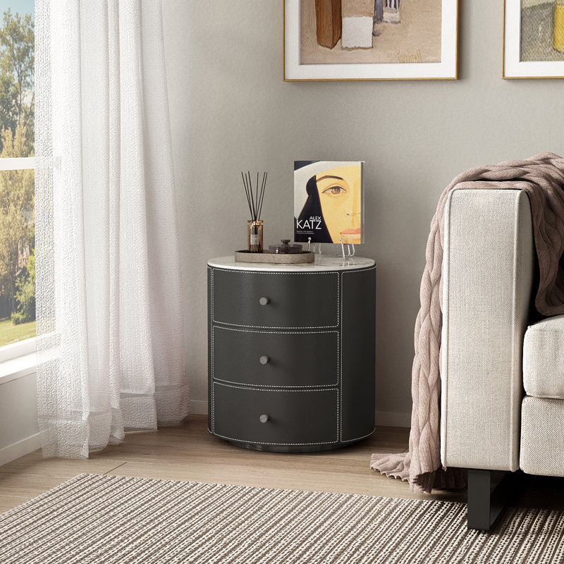 Tables de chevet, Noir/gris