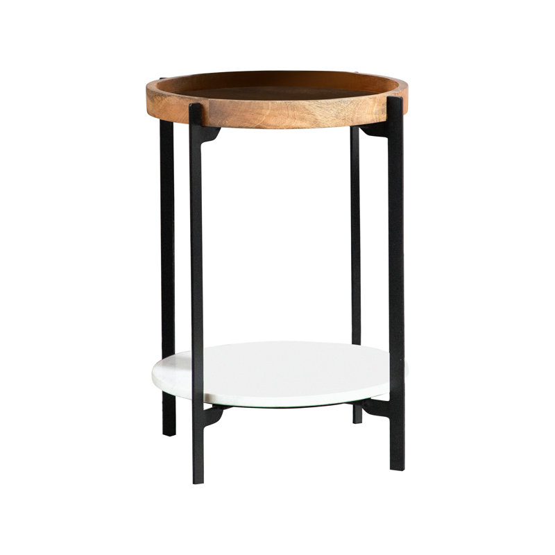Fundy Solid Wood Tray Top End Table