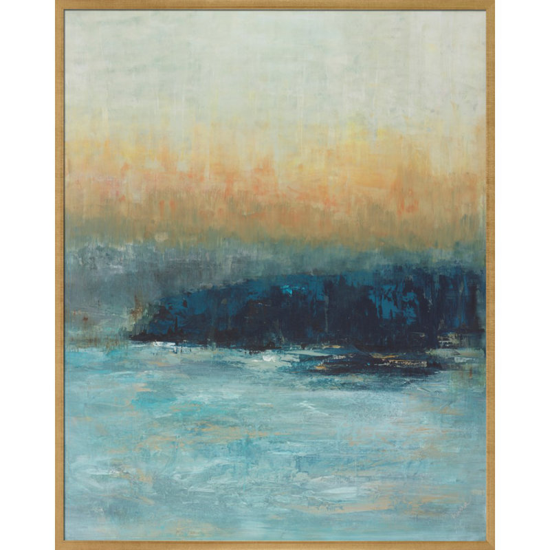 Aloha Surf Print, Carmel Gold Framed