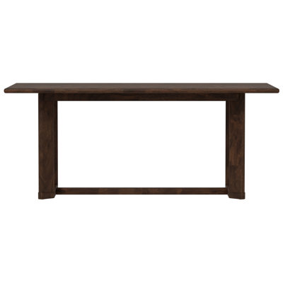 Table de salle à manger à tréteaux de 38 po de largeur en bois de manguier brun