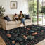  Tapis noir lavable à la machine 8 x 10 Garbrand Wild Jungle Animal-1527215214