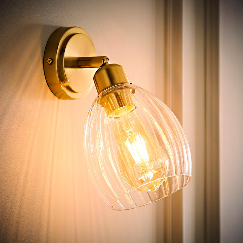 Alaynah Armed Sconce, 2, Brushed Gold