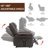 Power Lift Recliner Chair with Heat Massage, Dual Motor, Infinite Position, 350 LBS Capacity, USB Ports, and Faux Leather Upholstery-1850599726