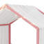 Lit Montessori au sol avec baldaquin, barrières de sécurité et porte pour des chambres d'enfants confortables et ludiques-73203129-73203130