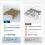 Structure de lit plateforme en bois pleine grandeur - Assemblage facile en quelques minutes - Structure de lit plateforme à profil bas sans tête de lit, sans sommier tapissier, silencieux, structure à mortaise et tenon, pin-133701044-133701041