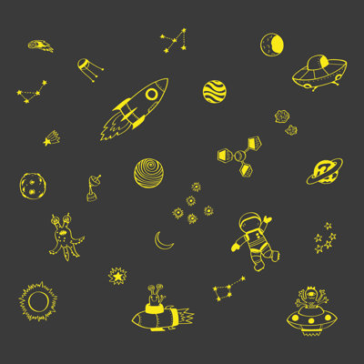 Space Doodles Wall Stickers