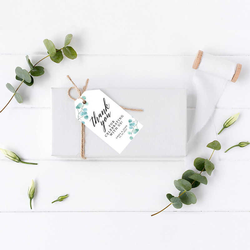 Thank You - étiquette de faveur de mariage