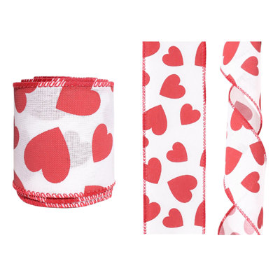 Valentines DIY Heart Ribbon Selfs-Adhesive Loves-Shaped Decorating Strip For Crafts Gifts And Party Decoration