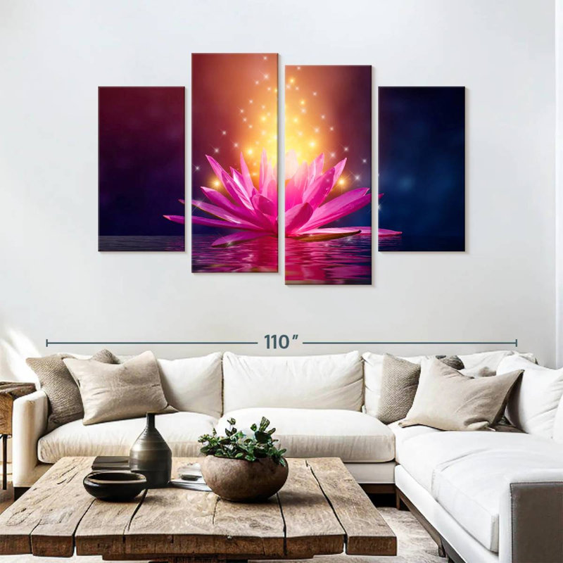 Harnek Lotus Fantasy, 54" H x 84" W