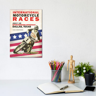 Intl. Motorcycle Races Dallas by Mark Rogan - Print on Canvas