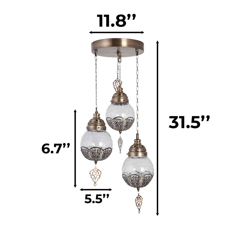 3 - Light Gold Cluster Pendant