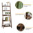 Elberta Bamboo Ladder Bookcases Ladder Bookshelf Storage Rack Flower Plant Stand Shelf Organizer Display Shelf-929857674