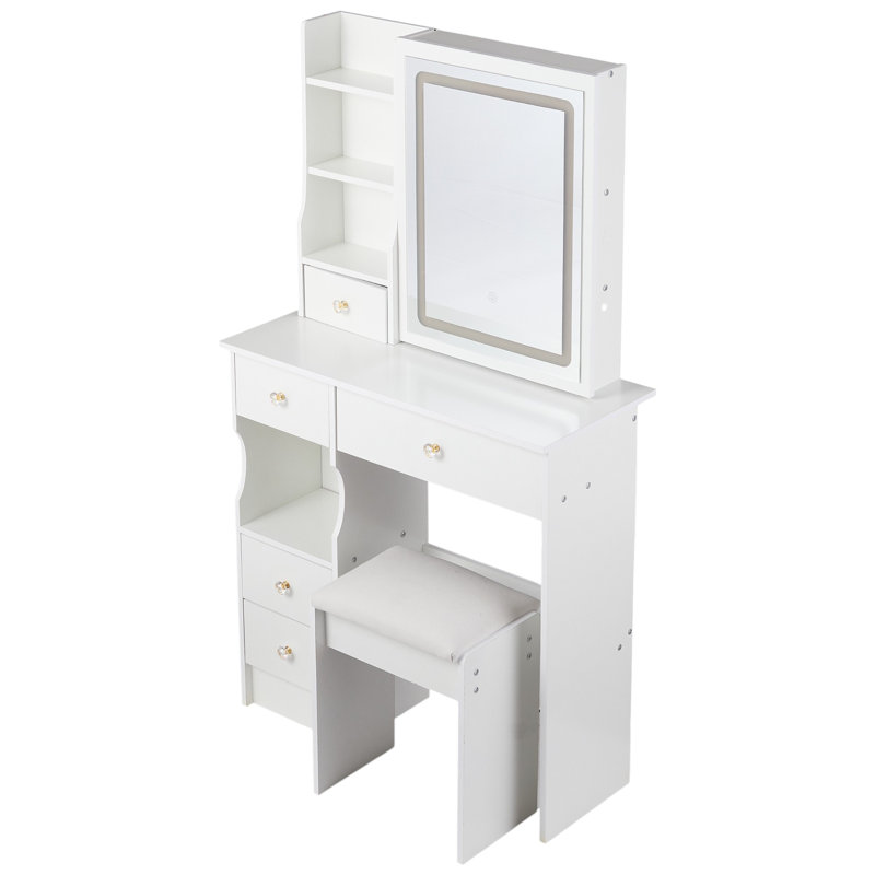Petit meuble-lavabo pour maquillage, Blanc