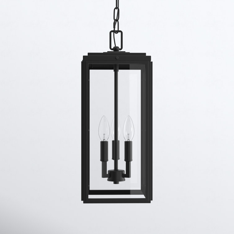 Anatolie Transparent Outdoor Metal Hanging Lantern
