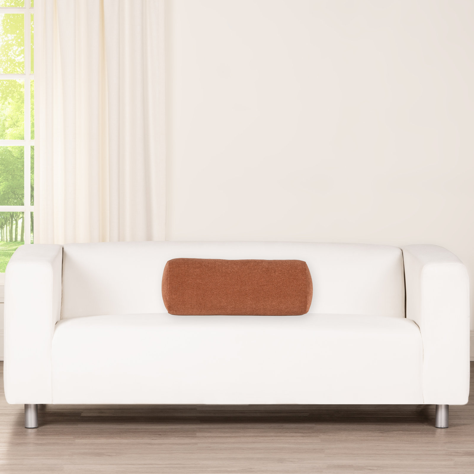 Cascade Throw Pillow, Red, Bolster 8" H x 21" W
