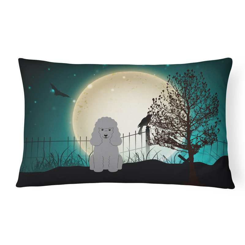 Coussin lombaire intérieur / extérieur Halloween, argent