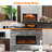 Aalayiah Black Electric Fireplace Insert with 5000 BTU-1872363027
