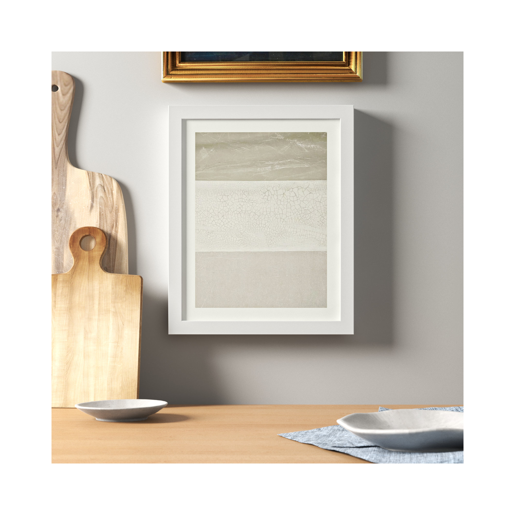 Cracked Parchment I by Vanna Lam, Black, 13.25" H x 10.75" W x 0.88" D