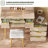 7-Drawer Vanity Desk with LED Mirror, Fluted Design, Metal Legs, and PU Stool for Enhanced Makeup and Jewelry Storage