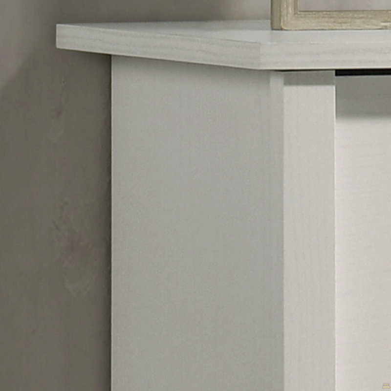 Commode 4 tiroirs avec poignées l 32 ", Blanc