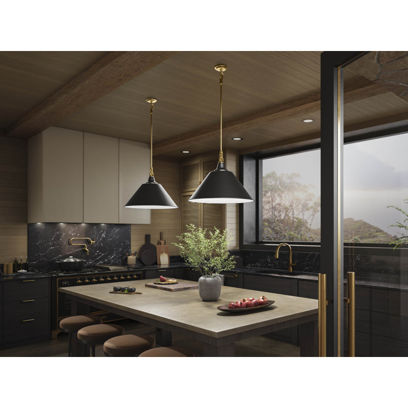 Varla 24 In. Pendant, 72.44" H x 24" W x 12.38" D, Gold