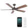 Mykonos 5 - Blade Smart Ceiling Fan with Remote Control and LED Light Kit Included, Works With Alexa and iOS / Android App