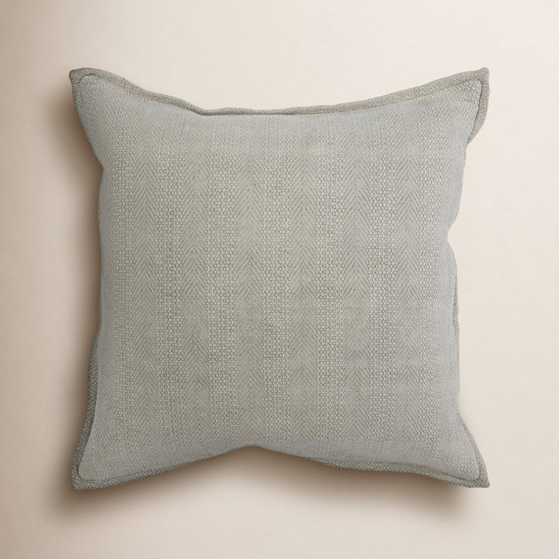 Thayer Cotton Reversible Throw Pillow, Natural