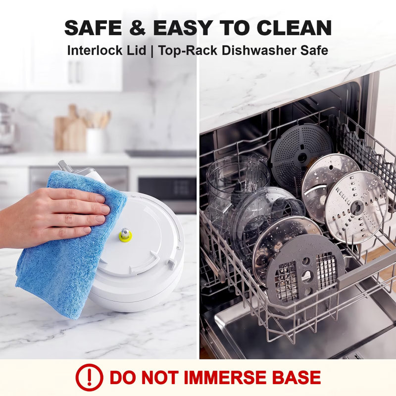 5-in-1 Food Processor Attachment Compatible with KitchenAid Stand Mixers by GVODE