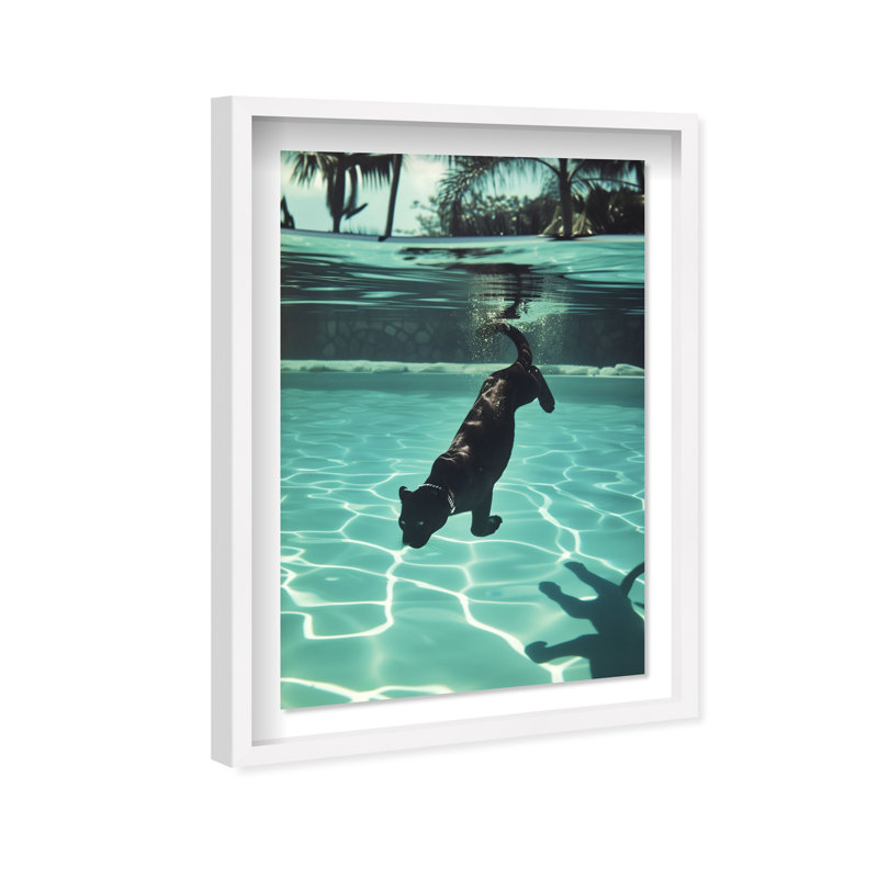 Panther Swim Nautical Shadowbox by Oliver Gal, 31.5" H x 21.5" W, White