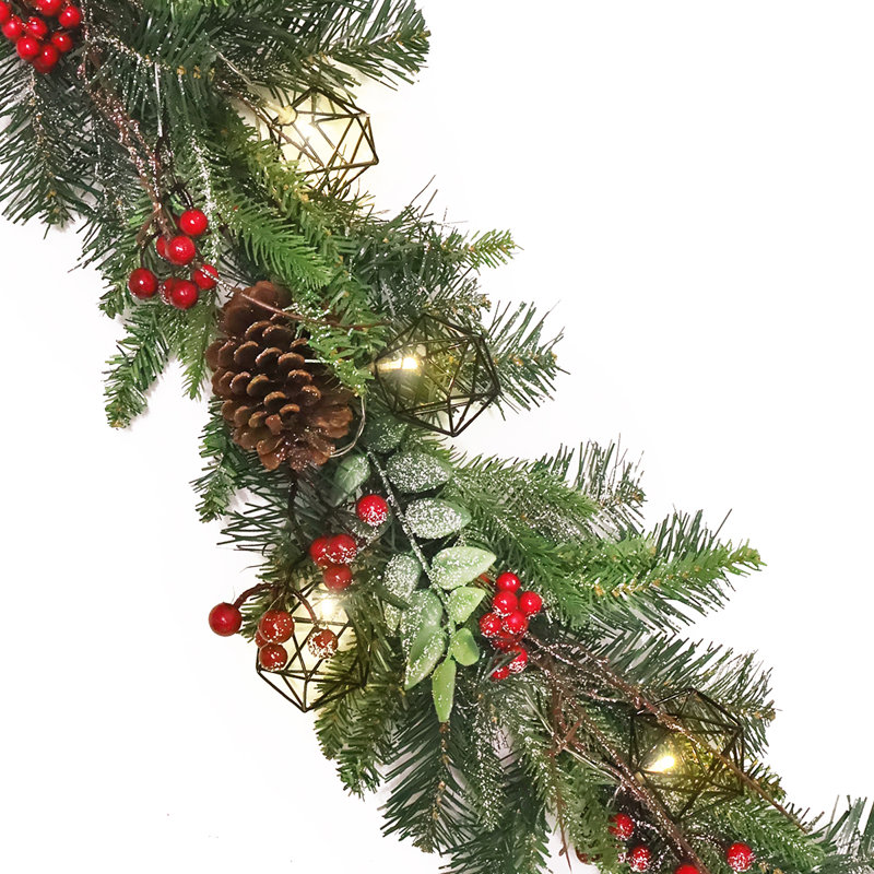 Ensemble de guirlandes de Noël 72 "avec baies de pin