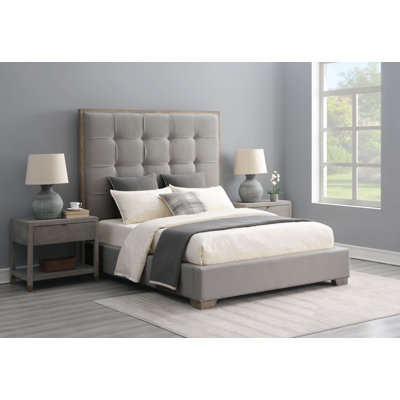 Lit plateforme tapissier Carli