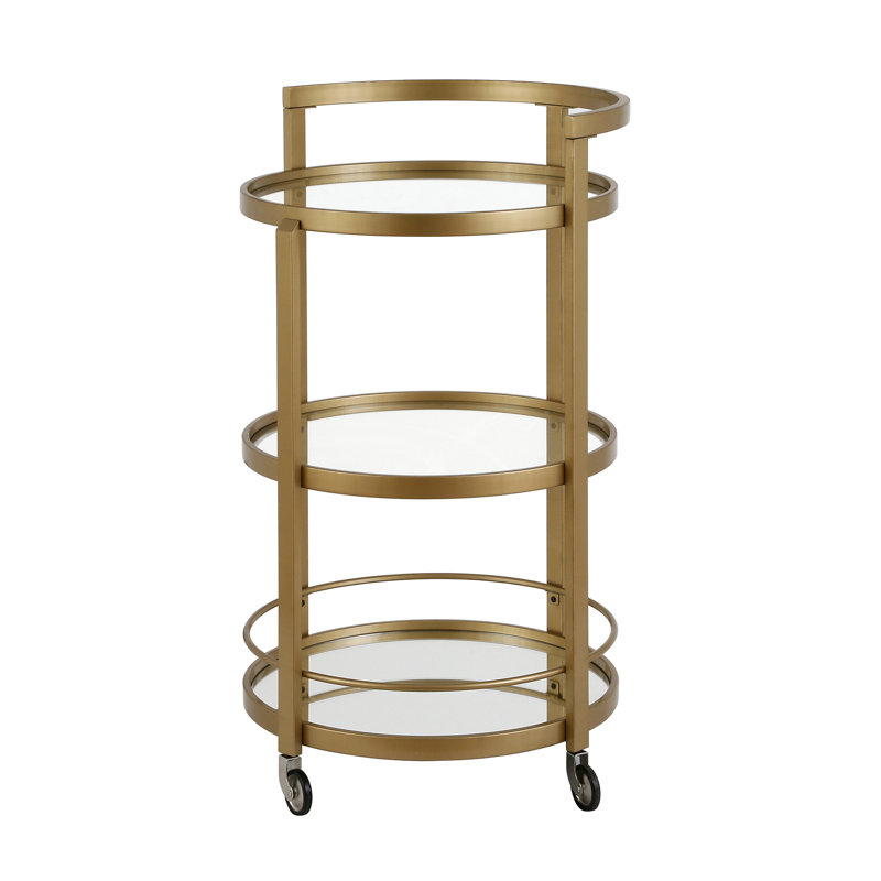 Hause Metal Bar Cart, Brass