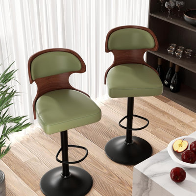 Tabourets de bar pivotants avec dossier Olivetti