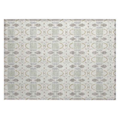 Machine Washable Indoor/Outdoor Chantille ACN2920 Striped Rug