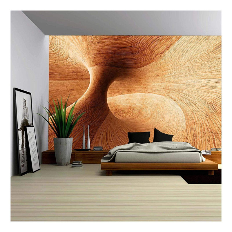 Grand papier peint abstrait texturé abstrait, L 66 po x l 96 po