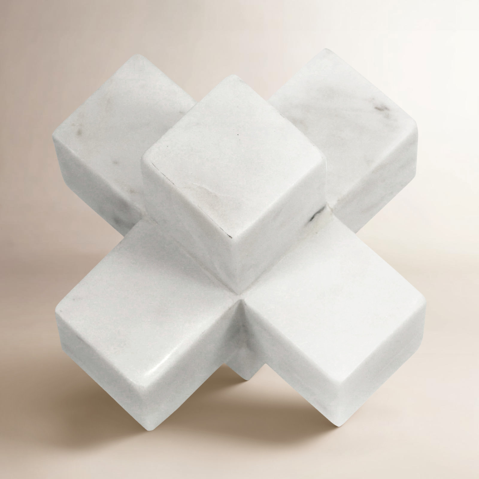 Ferdi Genuine Marble Sculpture, White