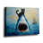 Whimsical Black Cat on Shark Canvas Wall Art (Nautical Humor) Stretched Frame for Eclectic Studio-2104880496